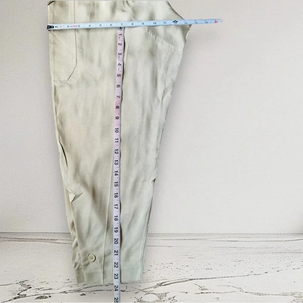 NEW EQUIPMENT FEMME Drop crotch Cargo Pants in Beige Size 8 - Picture 6 of 11
